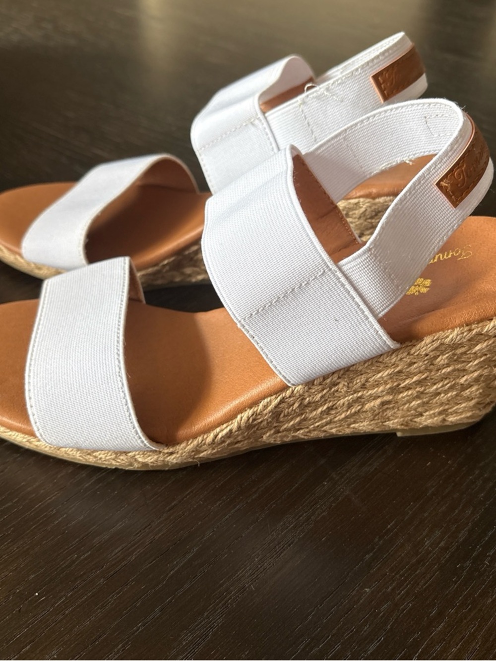 Tommy Bahama White Fabric Sakura Espadrille Wedge Slingback Sandal NWT 8.5M - Picture 5 of 6